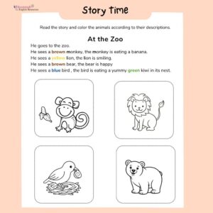 Zoo Animals Coloring  ( PDF )